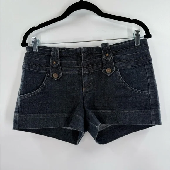 EUC Boom Boom Jeans Button Tab Denim Shorts - Picture 2 of 6